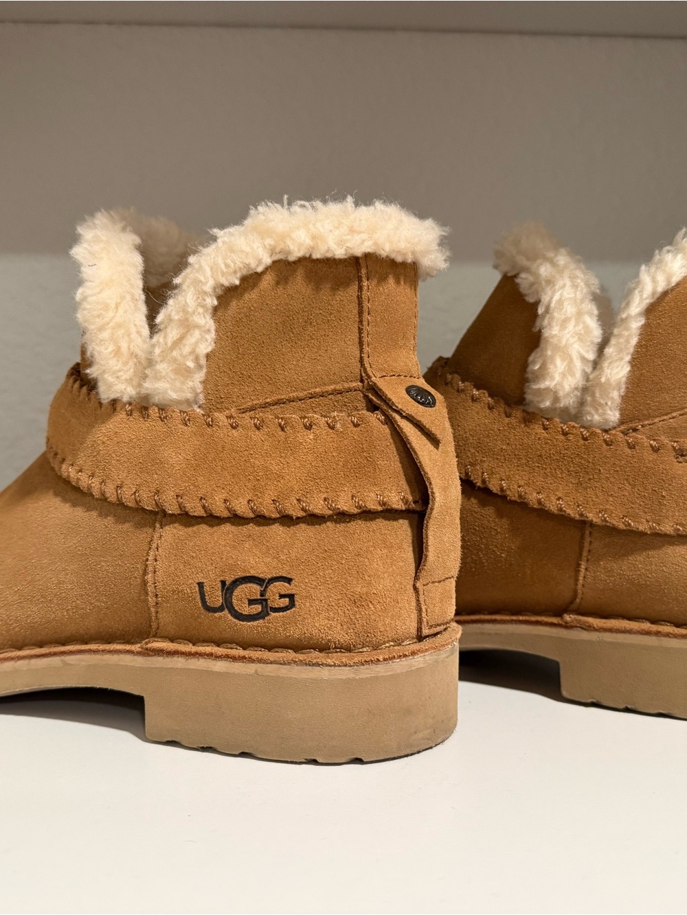 UGG Chestnut Suede Shearling Winter Boots